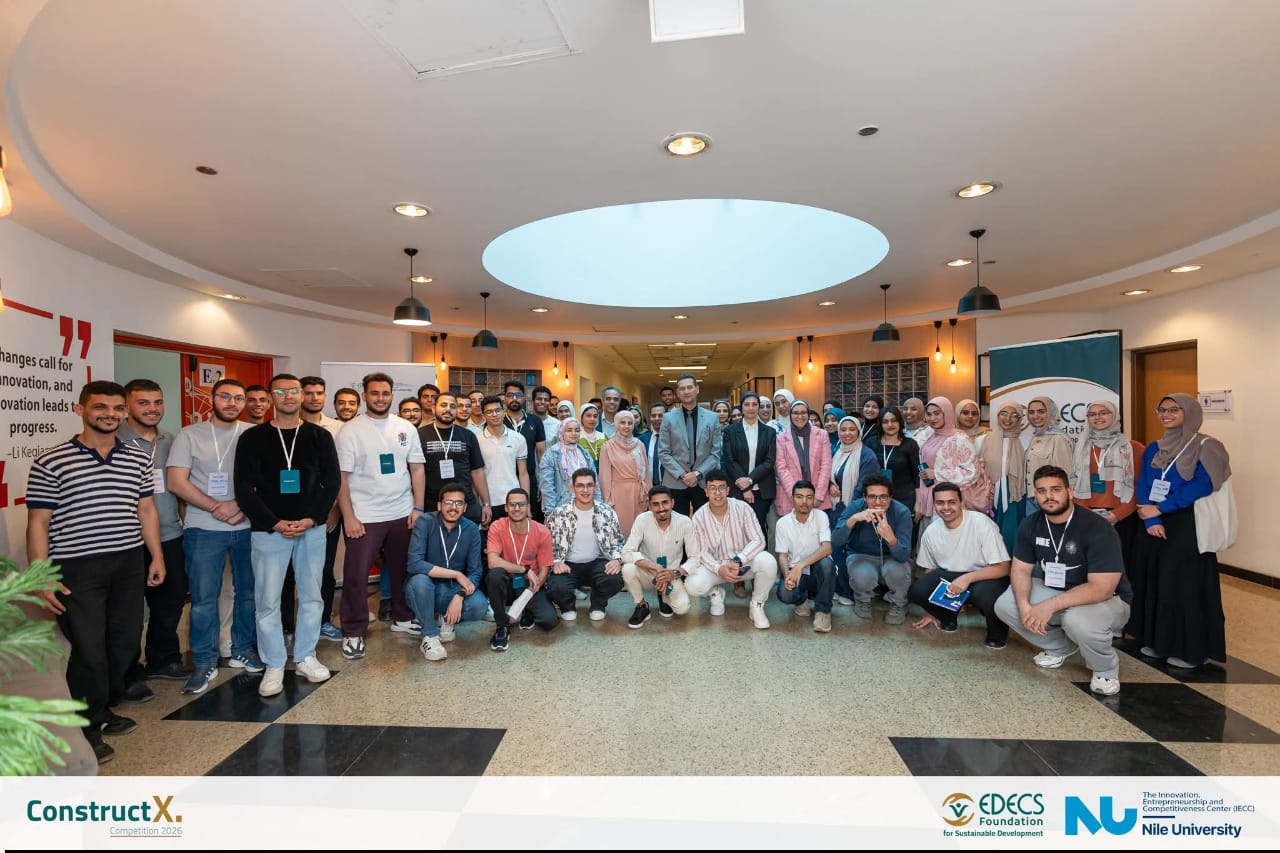 بكل فخر، بنهني فريقنا من طلاب قسم التشيد والبناء على الإنجاز المشرف في مسابقة ConstructX 2026، أول وأكبر مسابقة ريادية في مصر لقطاع التشييد والبناء، والتي نظمتها جامعة النيل بالتعاون مع EDECS